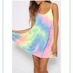 tie dye beach dress